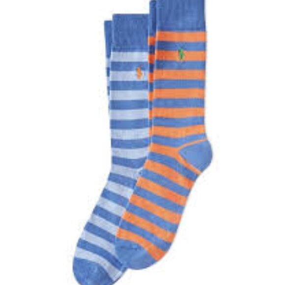 Polo Ralph Lauren Striped Slack Crew Socks 2-Pack - Picture 1 of 2